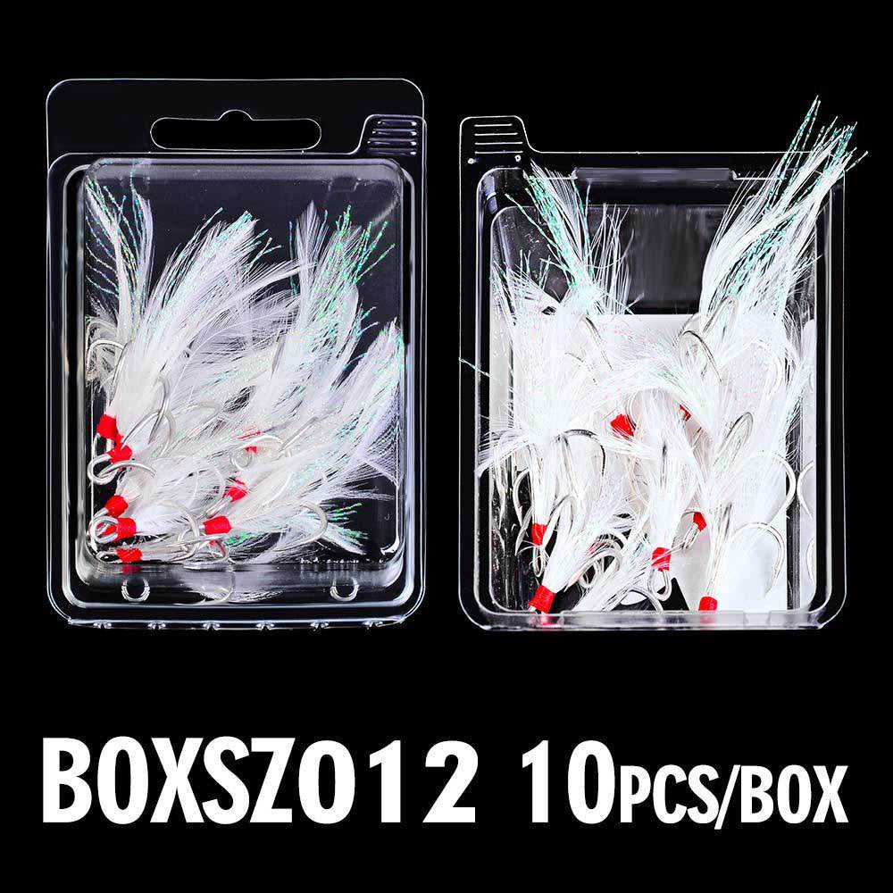 PROBEROS Triple Hook BKB berbulu halus mutiara Mata kail tajam dan kuat tahan Korosi BOXSZ
