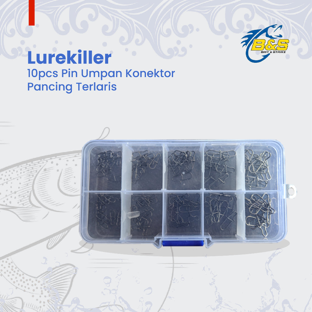 10pcs Lurekiller pin umpan konektor pancing terlaris PU001