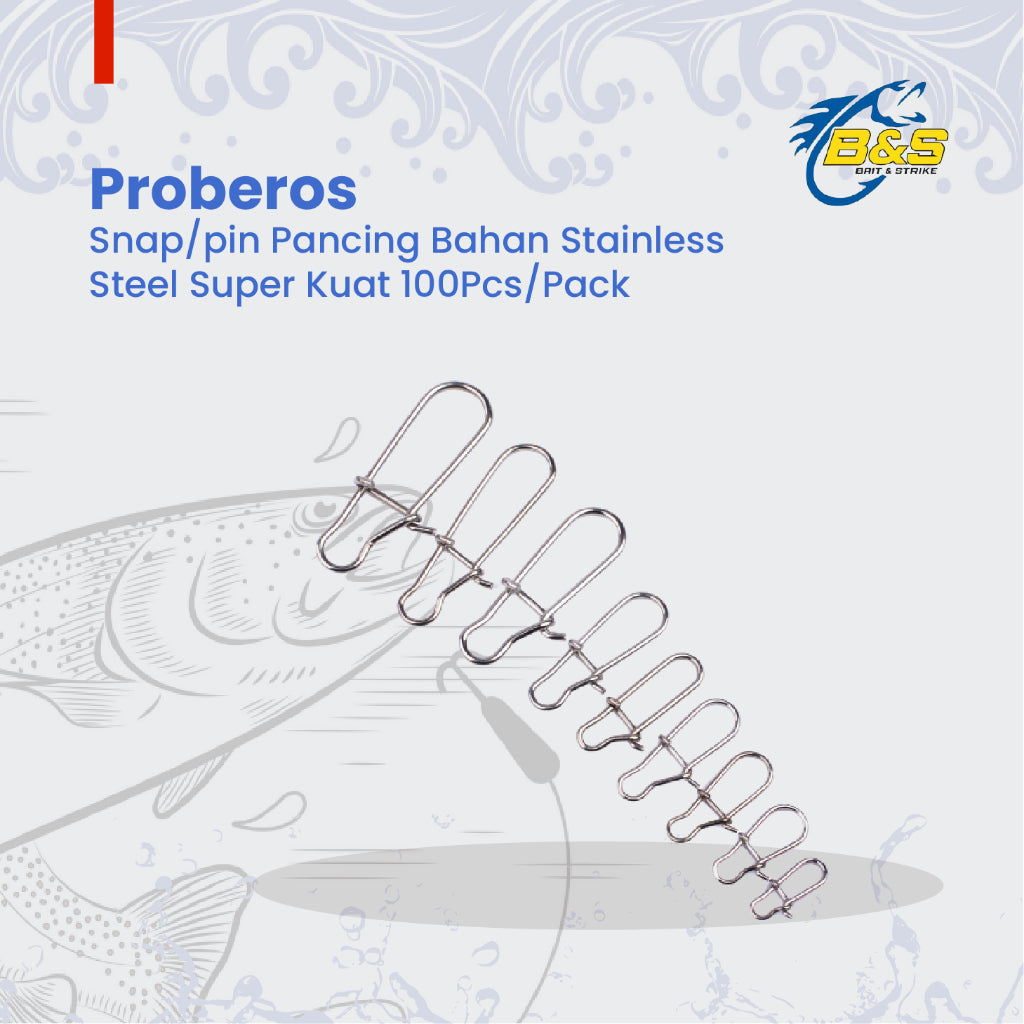 PROBEROS snap/pin pancing 100Pcs/Pack Pin Pancing Bahan Stainless Steel Super Kuat Warna Silver KUP162