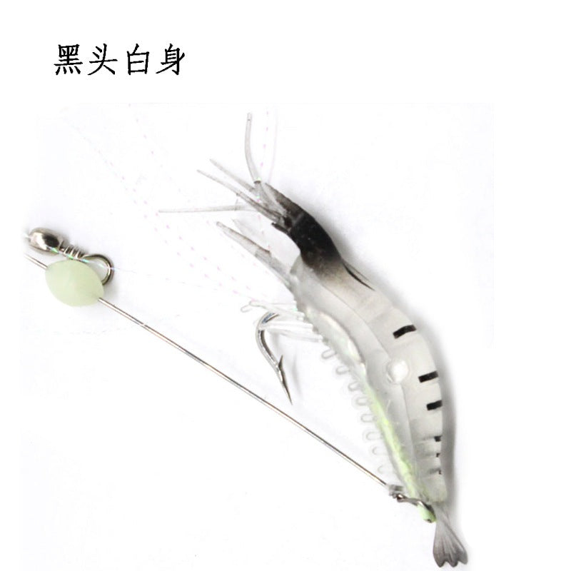 Umpan soflure bentuk udang 6G bahan karet silicon lembut glow in the Dark (GID) LE138