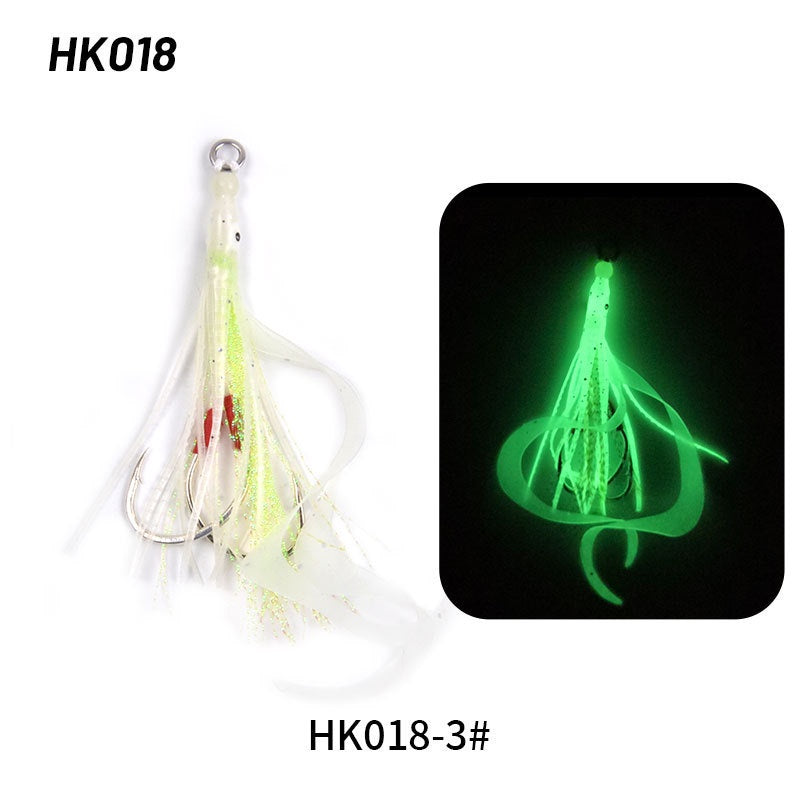 LureKiller assist hook gurita bahan silicon lembut GID Double Hook kail tajam dan kuat KU005
