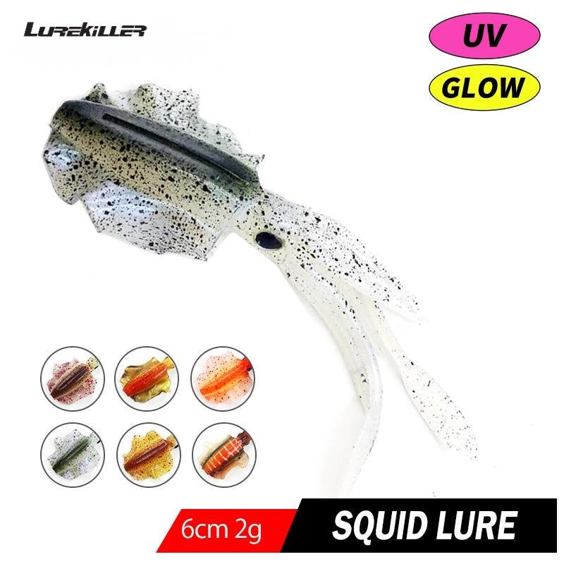 LureKiller Umpan Pancing Lembut Bionic 6Cm/2G Squid Gurita UP003