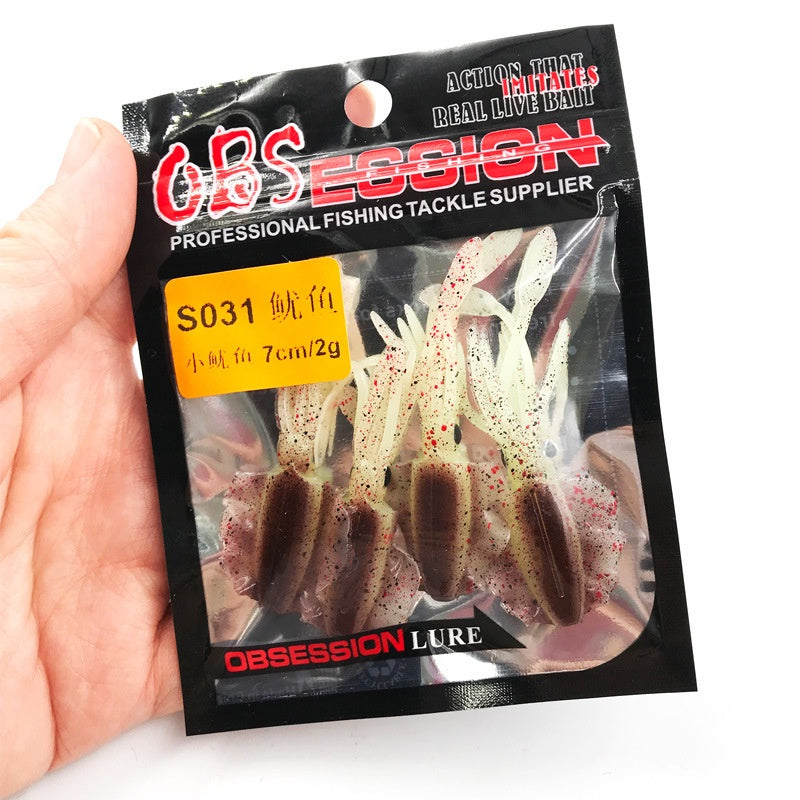 LureKiller Umpan Pancing Lembut Bionic 6Cm/2G Squid Gurita UP003