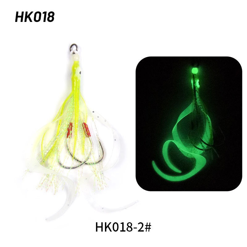 LureKiller assist hook gurita bahan silicon lembut GID Double Hook kail tajam dan kuat KU005