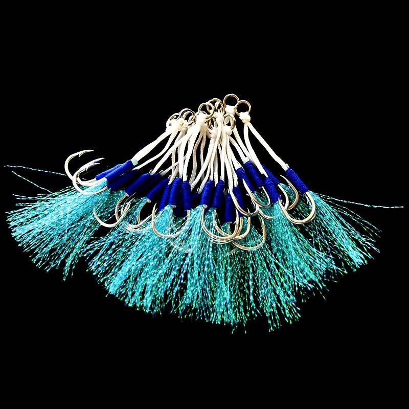 Assist Hook Tajam dan Kuat Kail Double Hook untuk Metal Jig 1 pack isi 5 Pasang HJ017