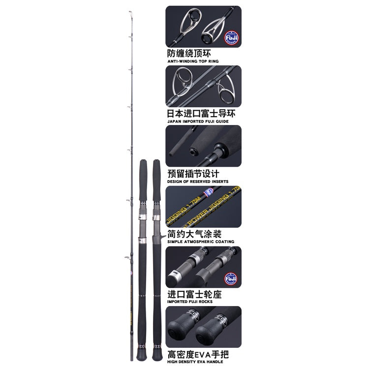 Lurekiller Joran Pancing POWER JIGGING 1.75M FUJI PE 2-5 Jig 80-200G Spinning/Casting JP004