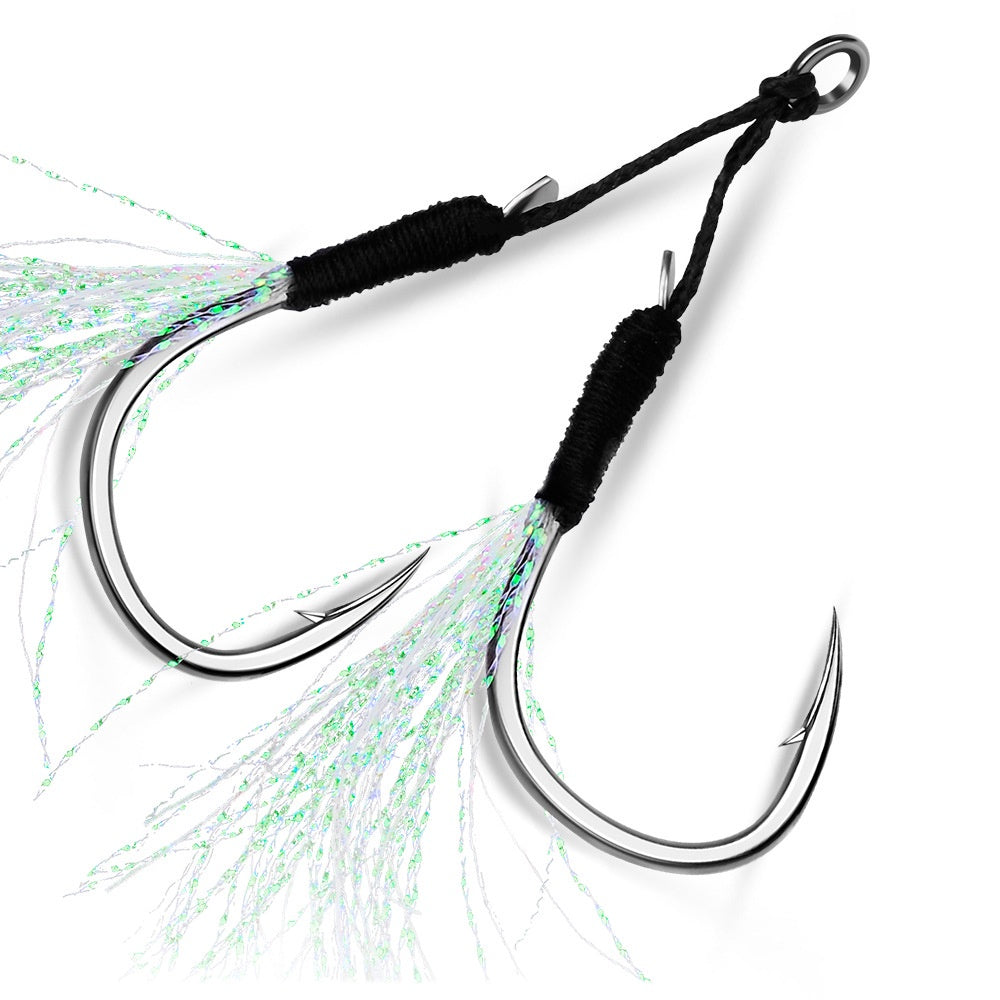PROBEROS double hook tajam & kuat 1pack isi 5 pasang hook metal jig HJ052