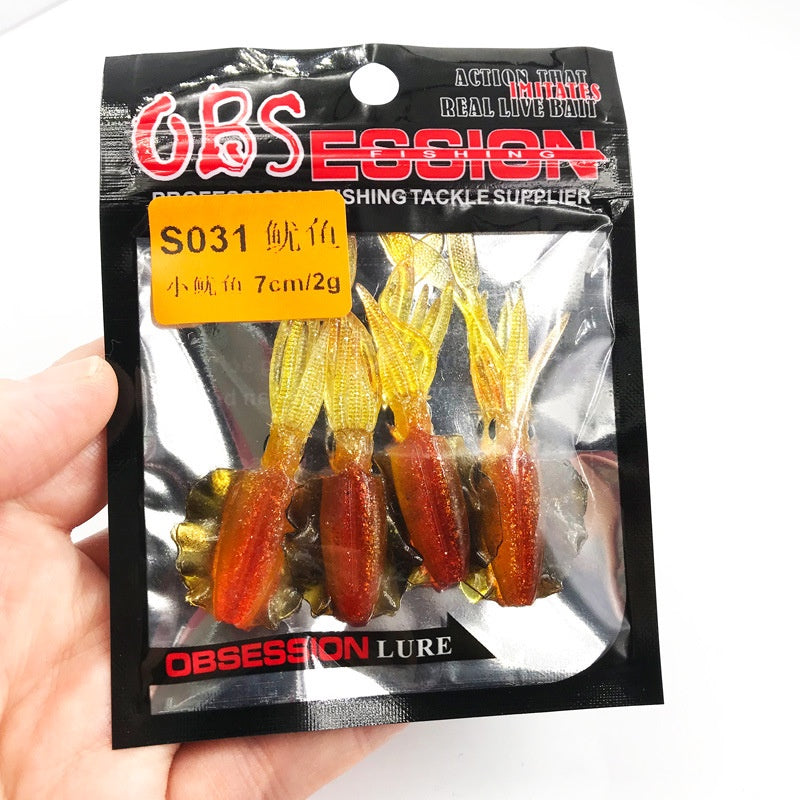 LureKiller Umpan Pancing Lembut Bionic 6Cm/2G Squid Gurita UP003