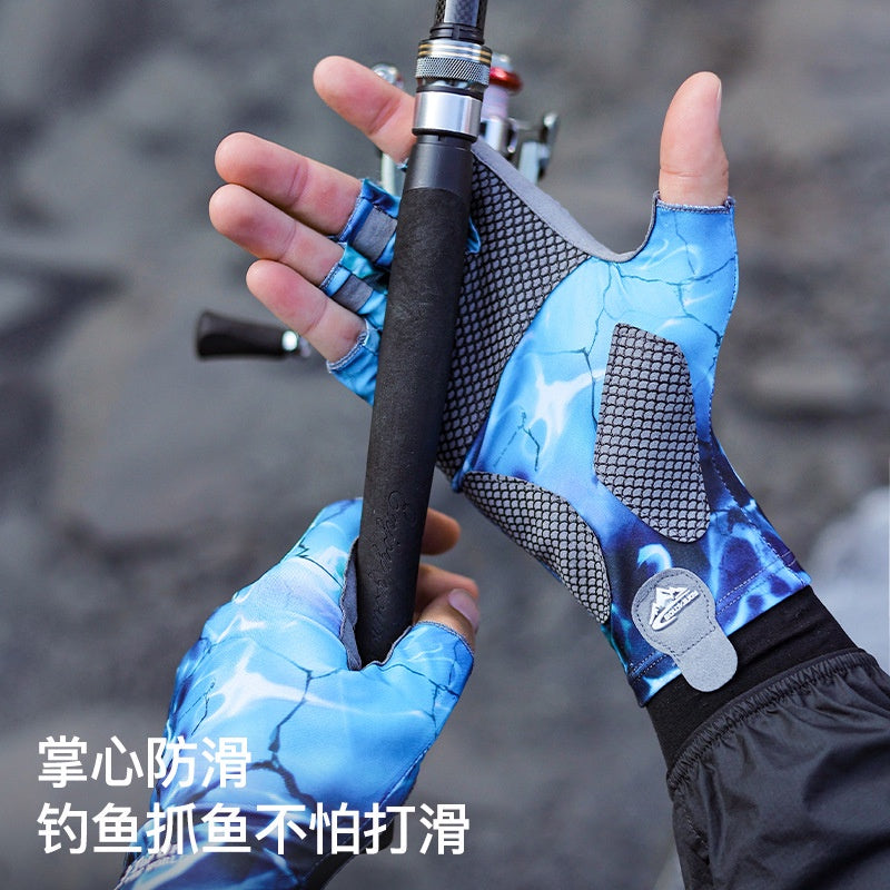 Sarung Tangan Memancing Setengah Jari Non-Slip ST002