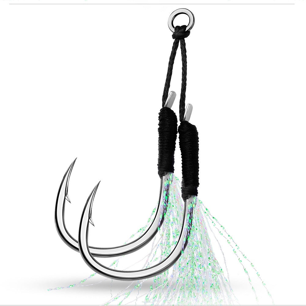 PROBEROS double hook tajam & kuat 1pack isi 5 pasang hook metal jig HJ052