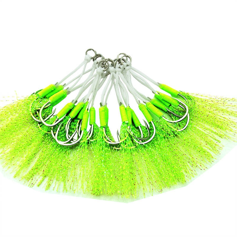 Assist Hook Tajam dan Kuat Kail Double Hook untuk Metal Jig 1 pack isi 5 Pasang HJ017