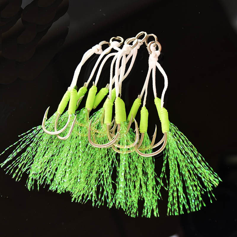 Assist Hook Tajam dan Kuat Kail Double Hook untuk Metal Jig 1 pack isi 5 Pasang HJ017