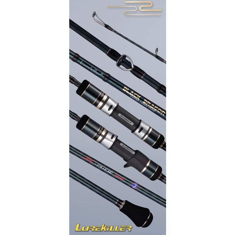 LUREKILLER Joran Pancing BLACK DRAGON Rod Jigging 1.91M FUJI PE 1-3 Jig 80-250G Max Power 15KG JP002