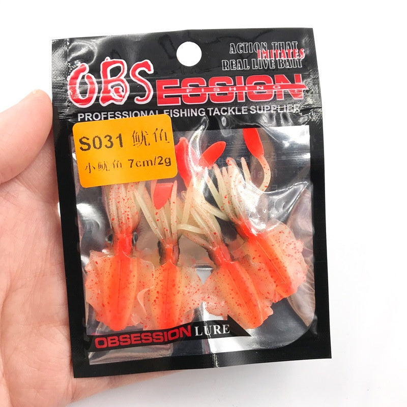 LureKiller Umpan Pancing Lembut Bionic 6Cm/2G Squid Gurita UP003