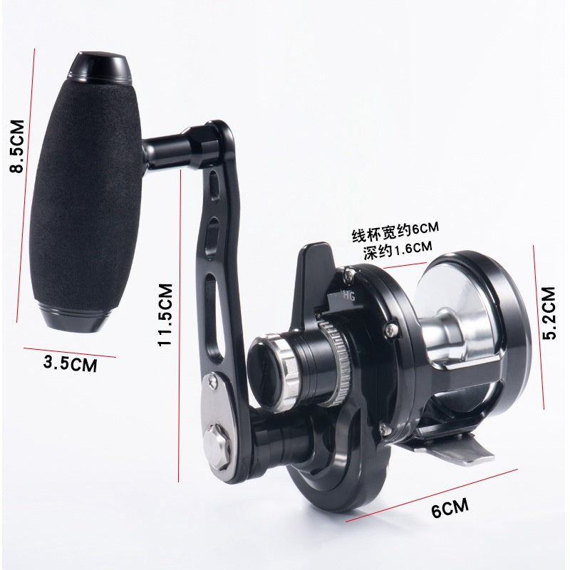 Lurekiller OCEA JIGGER Reel Pancing OH 1500HG/1501HG 24Kg Reel Pancing Jigging Overhead Plat Besi RP023