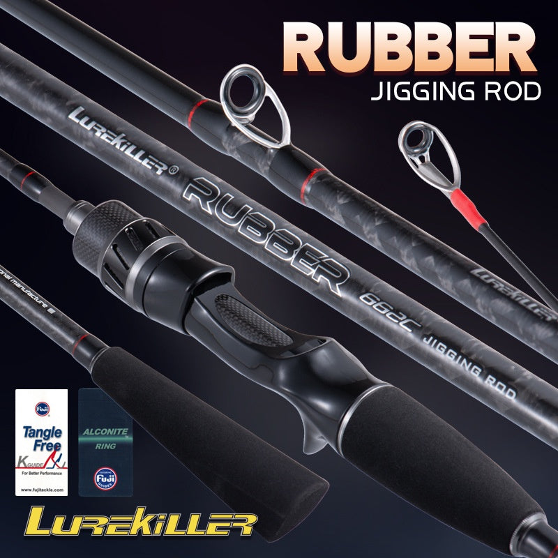 Lurekiller RUBBER Joran Pancing Fuji 1.98M joran Jigging kuat 662C type Casting JP028