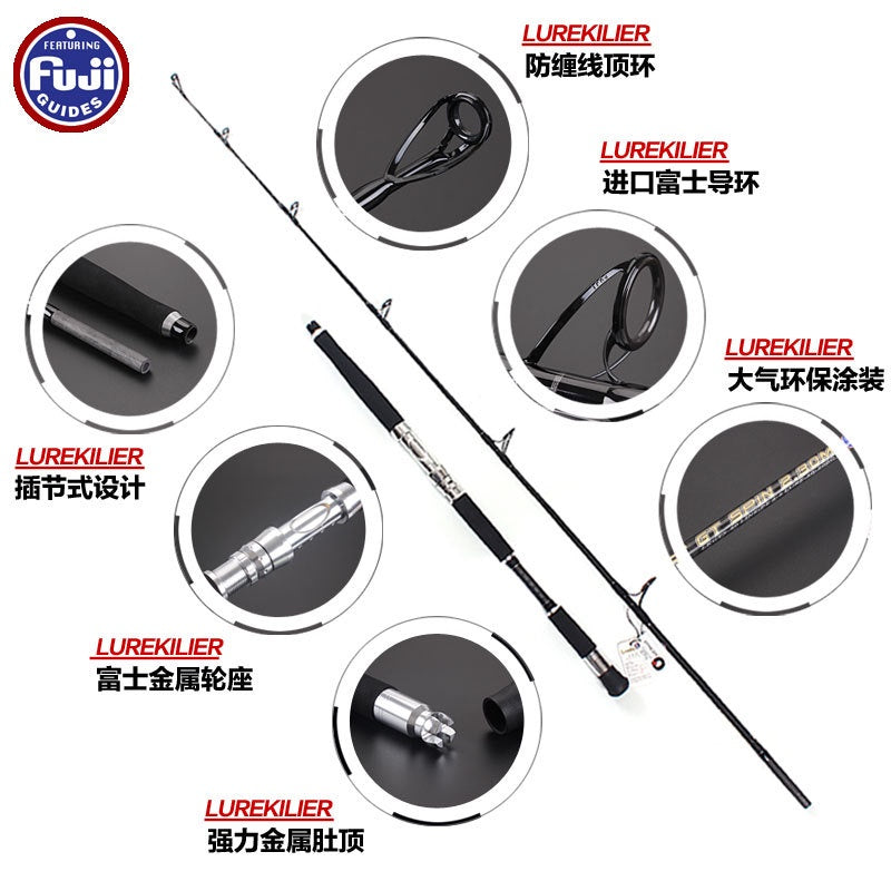 Joran pancing Lurekiller GT SPIN 2.3M joran jigging popping kuat ring fuji JP033