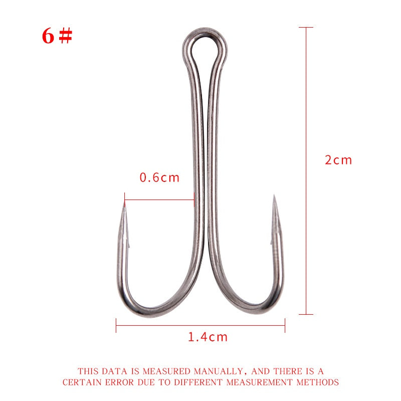 50PCS double hook soft frog bahan High Carbon steel TAJAM dan KUAT KUP169