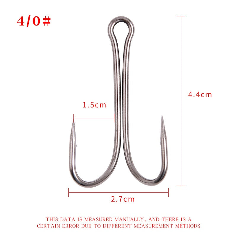 50PCS double hook soft frog bahan High Carbon steel TAJAM dan KUAT KUP169