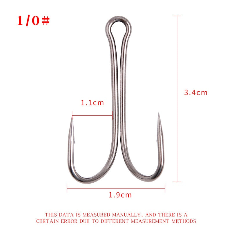 50PCS double hook soft frog bahan High Carbon steel TAJAM dan KUAT KUP169