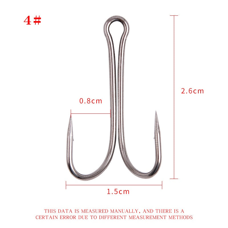 50PCS double hook soft frog bahan High Carbon steel TAJAM dan KUAT KUP169