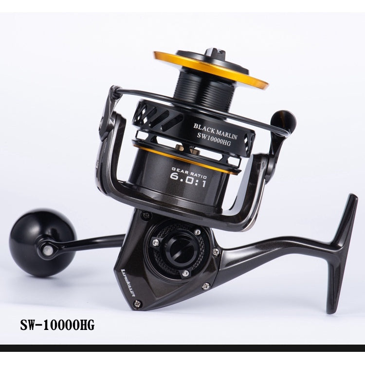 Lurekiller BLACK MARLIN SW4000XG SW5000XG SW6000HG SW10000HG Reel Pancing Full Metal Spinning Jigging asli jepang 35KG PE5 Drag SaltWater RP024