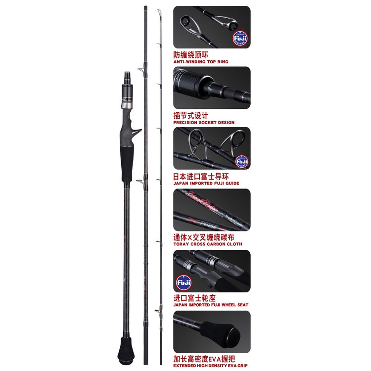 Lurekiller Joran Pancing Jigging BLACK RIDER 1.9M FUJI Slow Jigging JP025