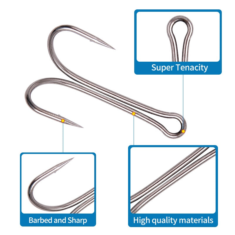 50PCS double hook soft frog bahan High Carbon steel TAJAM dan KUAT KUP169