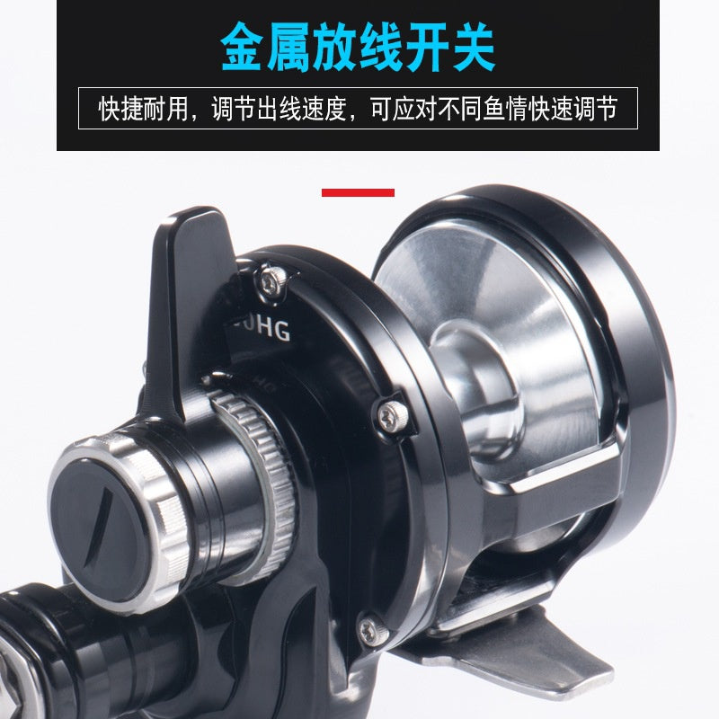 Lurekiller OCEA JIGGER Reel Pancing OH 1500HG/1501HG 24Kg Reel Pancing Jigging Overhead Plat Besi RP023