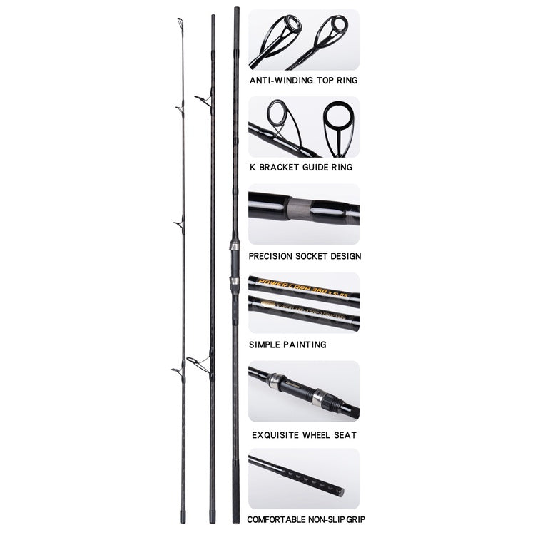Lurekiller Power Carp Joran Pancing pasiran 3.9M Joran Surf kuat JP010
