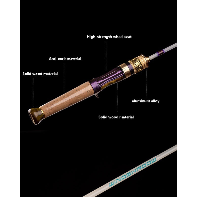 Joran pancing LEMOREN WHINDSHROOW 1.4m UL Travel Rod UltraLight Carbon Solid JP015