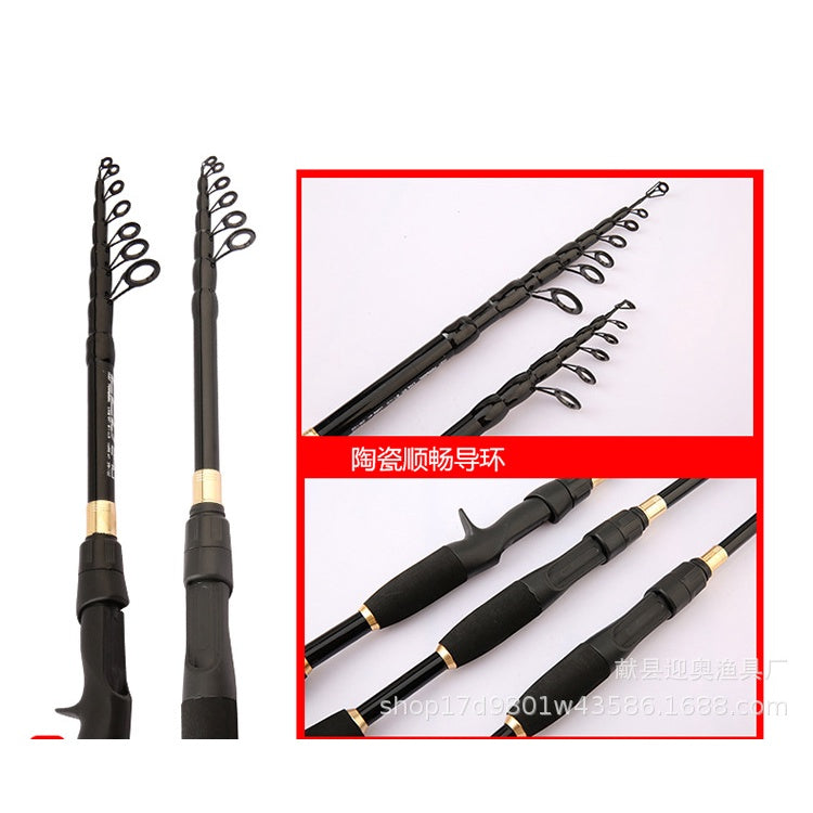 Joran Pancing telescopic / joran antena 1.8M/2.1M/2.4M bahan Carbon Fiber Fishing Rod JP037
