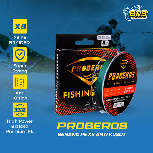 PROBEROS BENANG PE X8 PE 3-13 / 40LB-120LB 100M PE KUAT ANTI KUSUT SP006