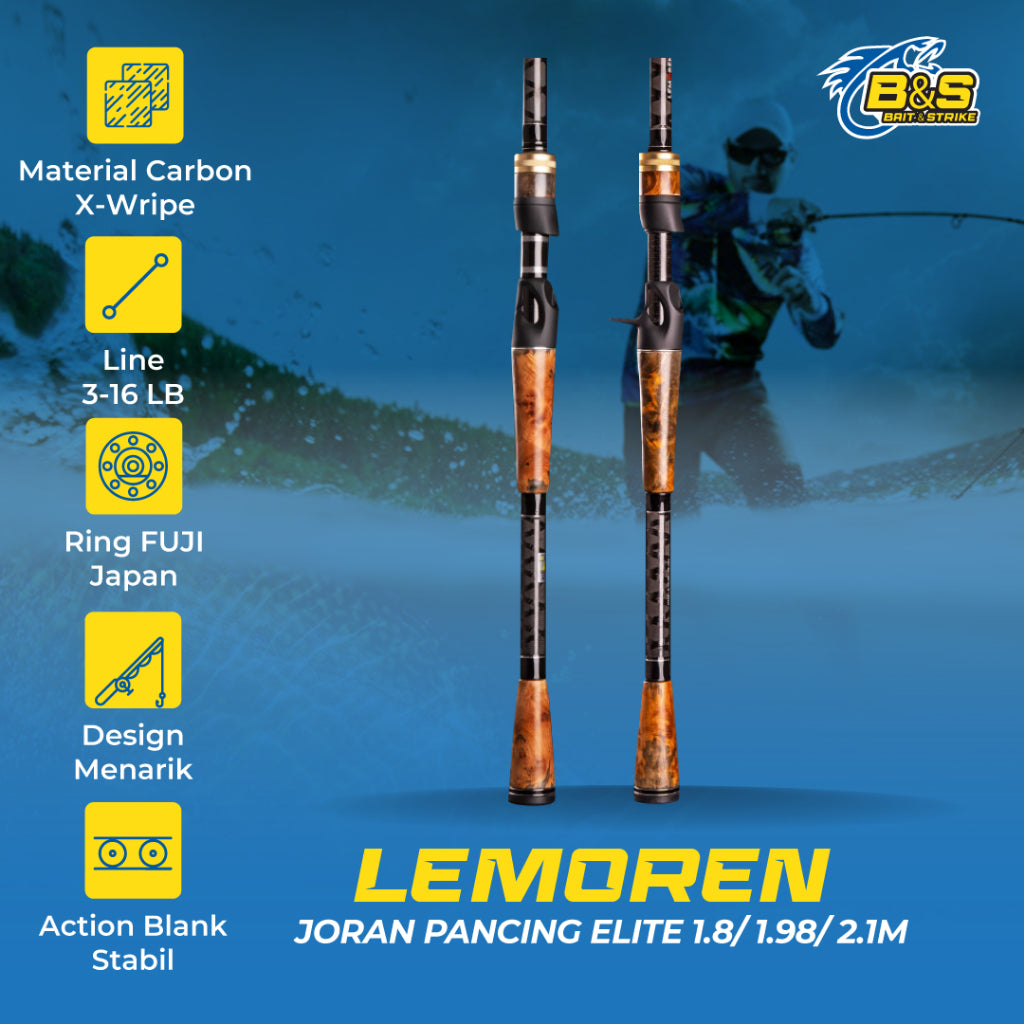 Joran Pancing FUJI Lemoren Lighthing 2.10m / 2.28m / 2.4m Joran Blank Carbon X-Wripe 8-16lb JP008