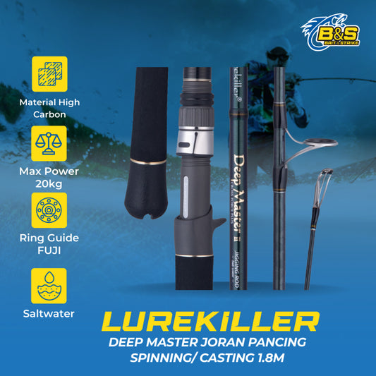 Lurekiller Joran Pancing Deep Master 1.8M PE 2-6 Jig 100-300g Spinning / Casting JP003