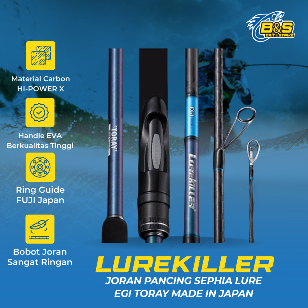 Joran Pancing FUJI Lurekiller sephia PE 0.4-1.0 lure Egi 1.8-3.5 TORAY Made In Japan JP032