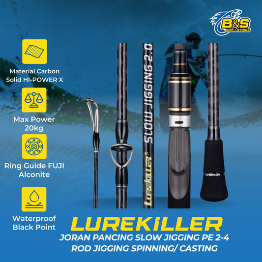 LUREKILLER Joran Pancing Slow Jigging 2M PE 2-4 Jig 100-300G rod jigging Spinning / Casting JP001