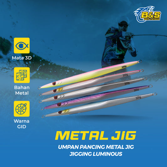 LUREKILLER Umpan Pancing Metal Jig 60g – 400g umpan Jigging Luminous MJ029
