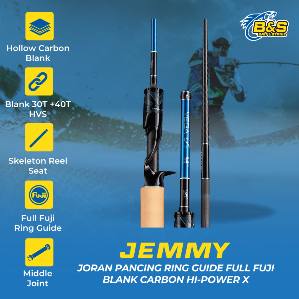JEMMY JORAN PANCING RING GUIDE FULL FUJI BLANK CARBON HI-POWER X JP152