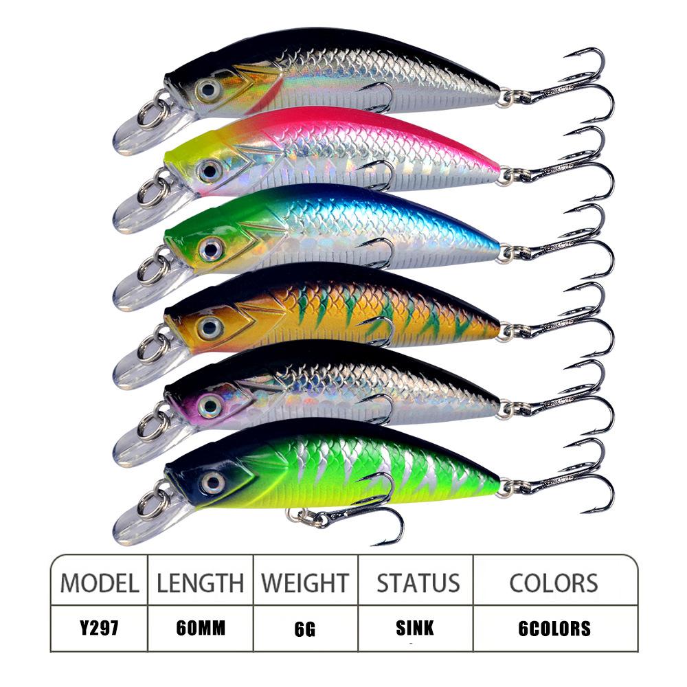 Umpan Pancing Minnow 6g 6cm - Lure Casting Tipe Sinking dengan Aksi Stabil MN309