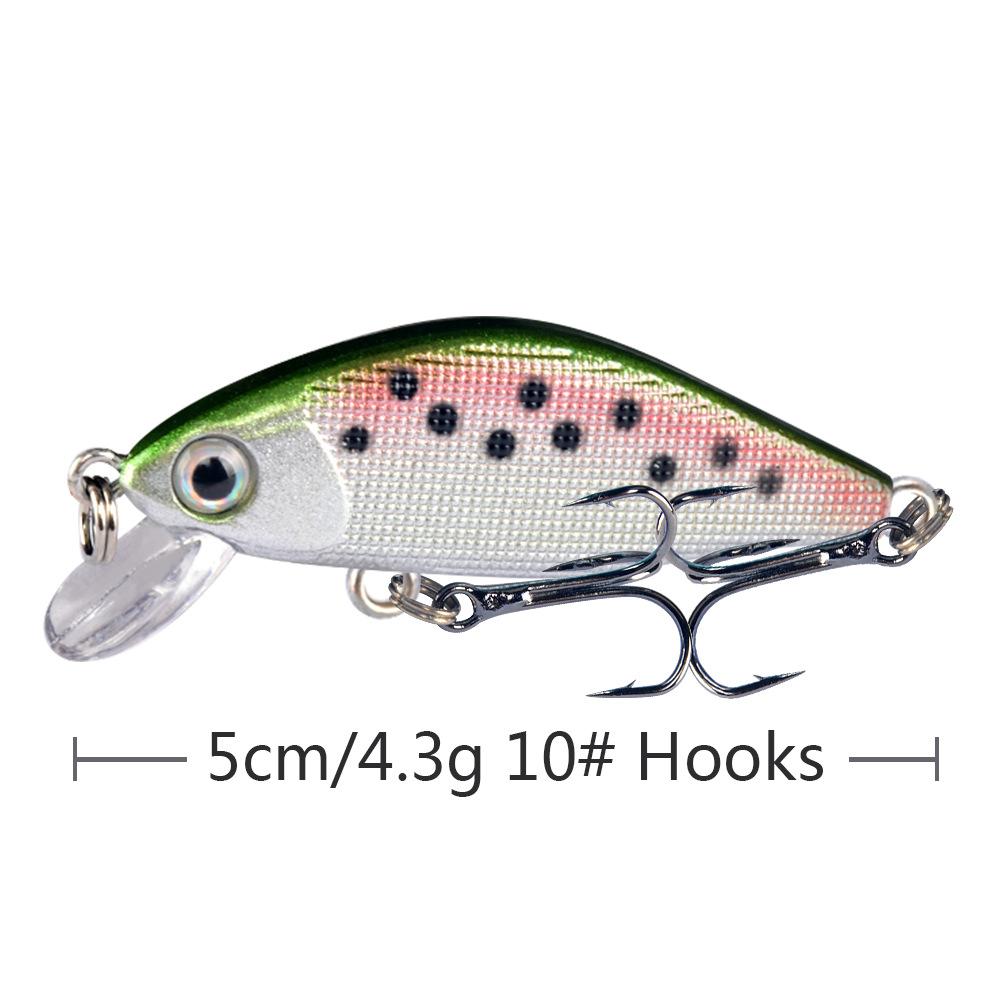 Umpan Pancing Minnow 4.3g 5cm - Lure Casting Tipe Sinking dengan Aksi Stabil MN306