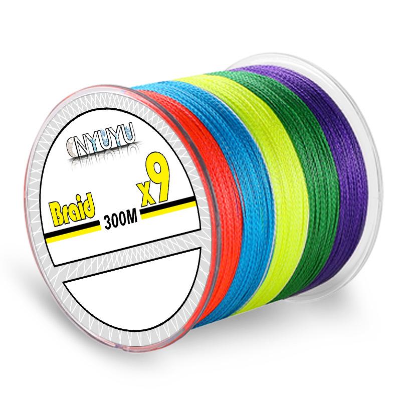 senar PE X9 NYUYU BRAID 100M & 300M MUTLICOLOR fishing line super smooth super strong SP027