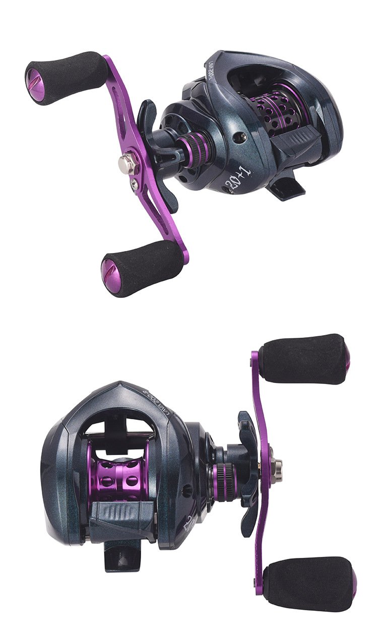 LIZARD Reel Baitcasting LAVA, Magnetic Brake System, Gear Ratio 7.2:1, CNC Spool, 20+1BB, Max Drag 8kg - RP063