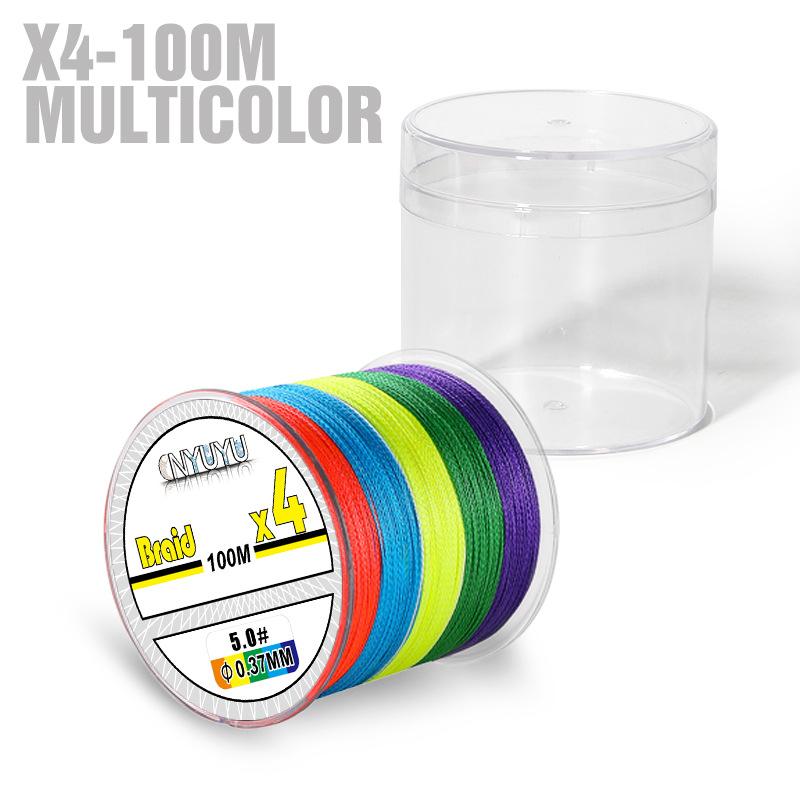 senar PE X9 NYUYU BRAID 100M & 300M MUTLICOLOR fishing line super smooth super strong SP027