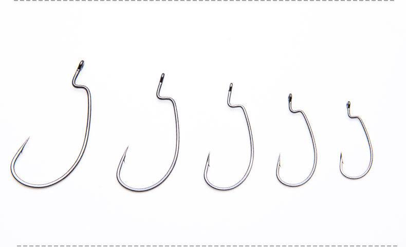 10pcs worm hook BKK berbagai pilihan ukuran kail softlure kualitas tajam tahan korosi KUP040