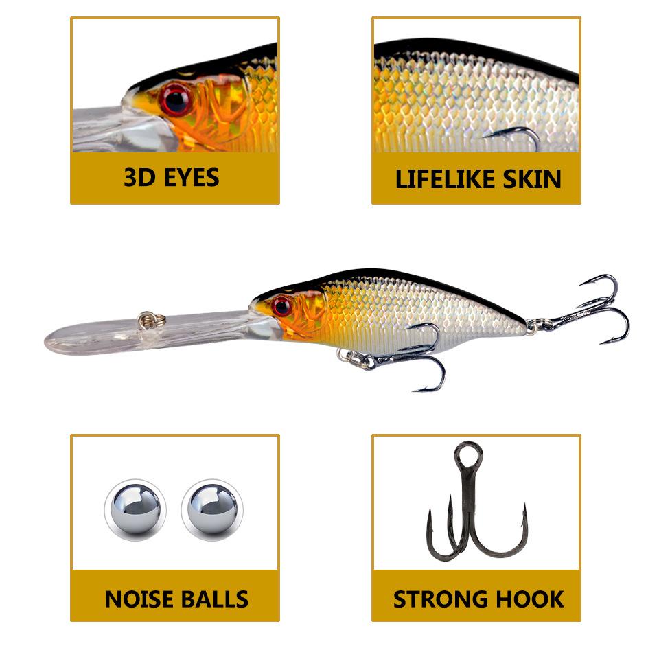 Umpan Pancing Minnow Lidah Panjang 9g 11.5cm - Lure Casting Longlips MN305