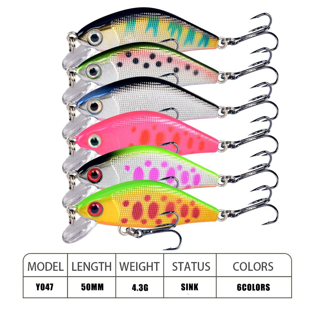 Umpan Pancing Minnow 4.3g 5cm - Lure Casting Tipe Sinking dengan Aksi Stabil MN306