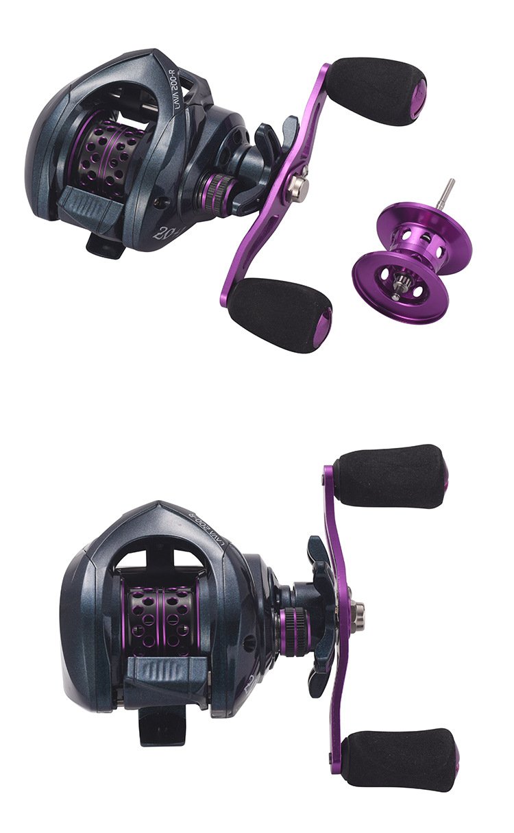 LIZARD Reel Baitcasting LAVA, Magnetic Brake System, Gear Ratio 7.2:1, CNC Spool, 20+1BB, Max Drag 8kg - RP063