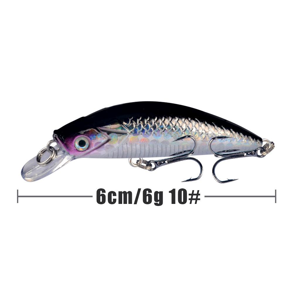 Umpan Pancing Minnow 6g 6cm - Lure Casting Tipe Sinking dengan Aksi Stabil MN309