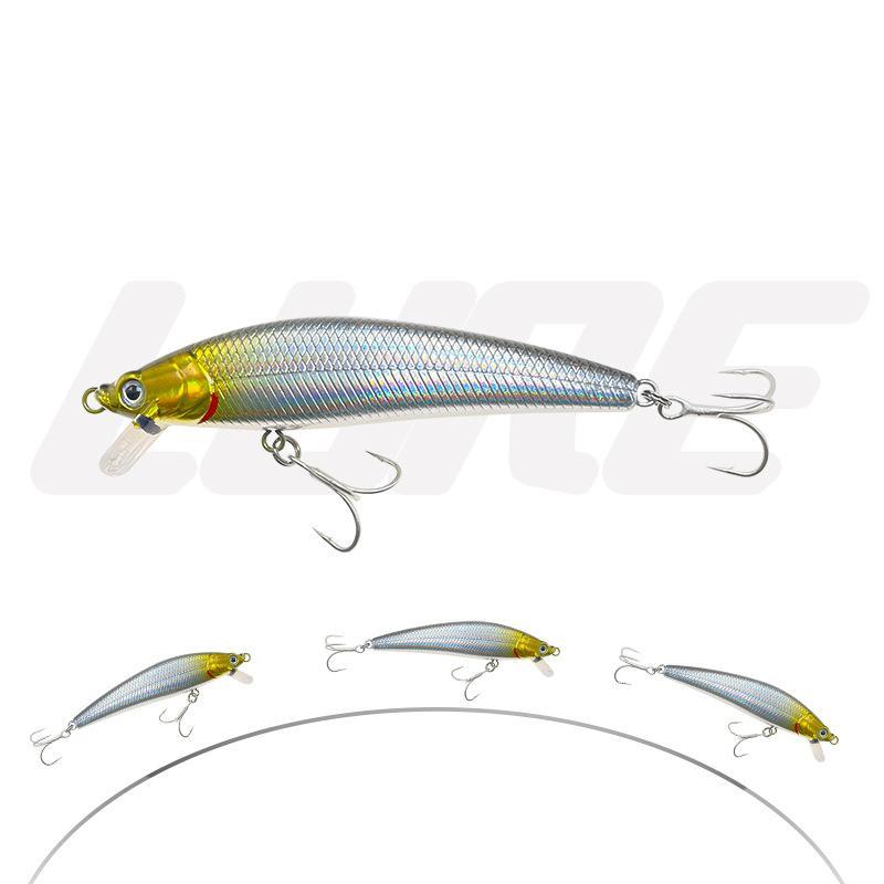 Umpan Pancing Minnow Floating 12g - Lure Minnow dengan Mata 3D dan Hook Super Tajam Tahan Korosi MN301